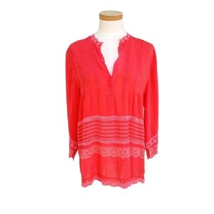 JOHNNY WAS* Sheer Blouse